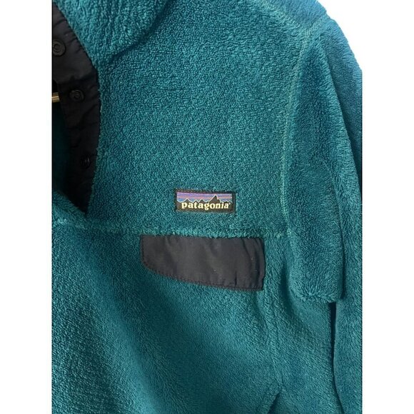 Patagonia Womens Synchilla Snap-T Fleece Pullover Teal, WIND RESISTANT, OUTDOORS - Picture 2 of 8